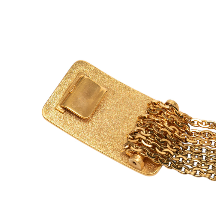 Chanel plaqué Multi Chain Logo Belt