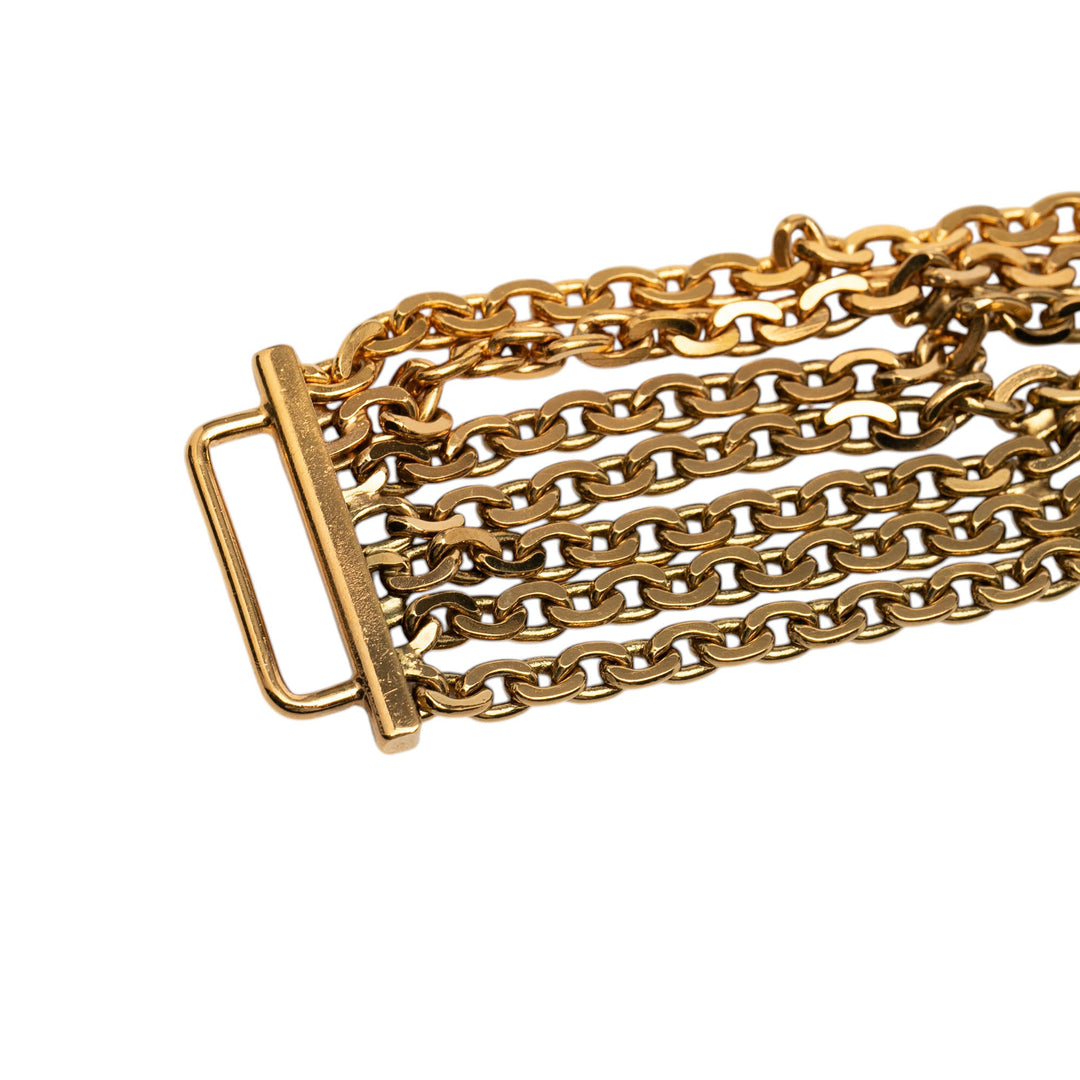 Chanel plaqué Multi Chain Logo Belt