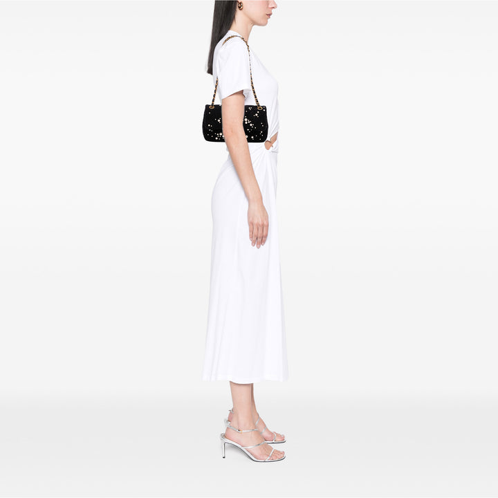 Small Tweed Pearl Cosmos Flap Black - Gaby Paris
