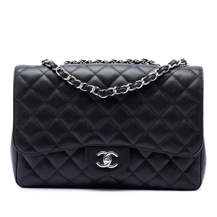 Chanel Classic Rabat simple Jumbo Cuir caviar