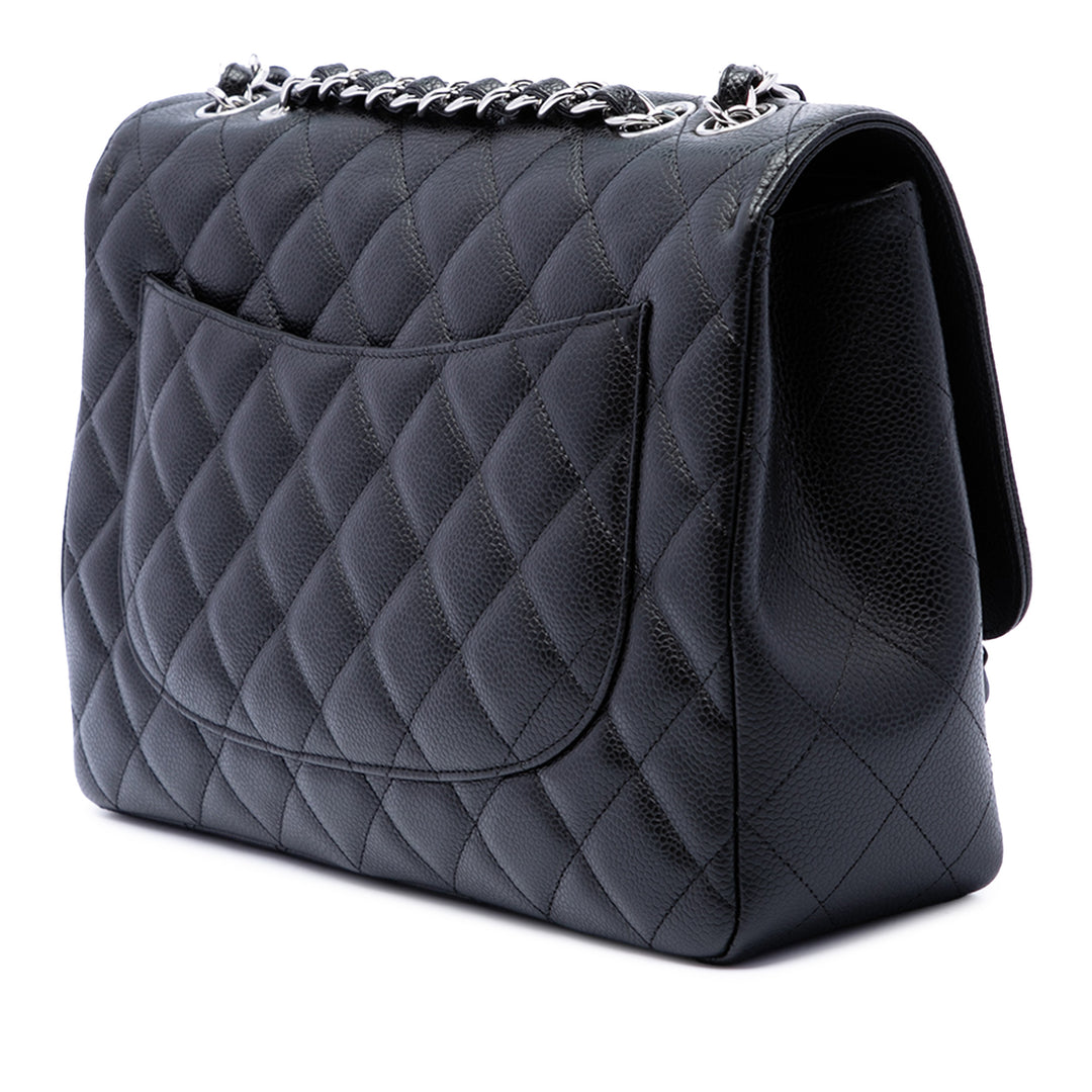 Chanel Classic Rabat simple Jumbo Cuir caviar