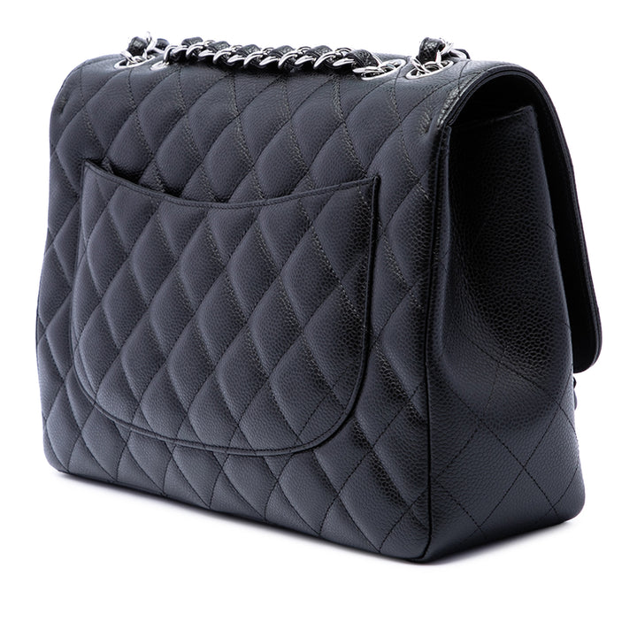 Chanel Classic Rabat simple Jumbo Cuir caviar