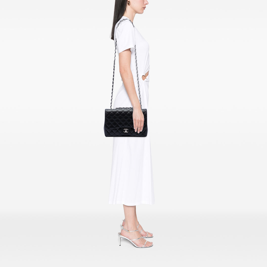 Chanel Classic Rabat simple Jumbo Cuir caviar