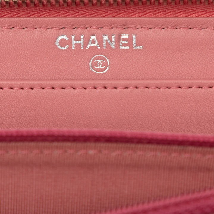 Chanel Matelassé Cuir d’agneau Portefeuille long zippé