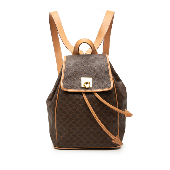 Celine Sac à dos Macadam Toile enduite Marron – vue principale – GABY PARIS