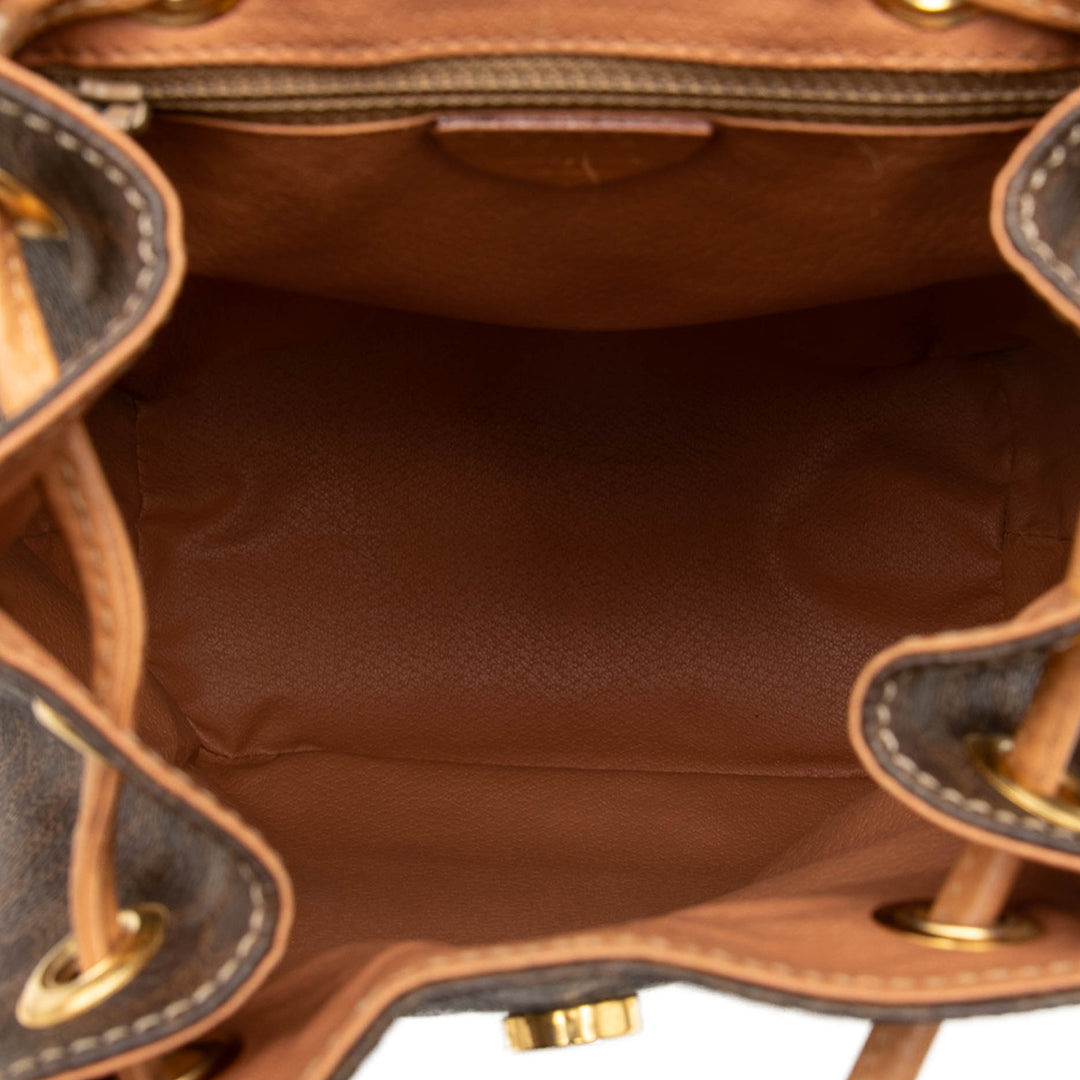 Celine Sac à dos Macadam Toile enduite Marron – vue 4 – GABY PARIS