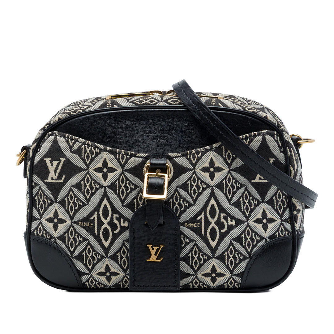 Louis Vuitton Jacquard Since 1854 Deauville Mini Monogram Noir – vue principale – GABY PARIS
