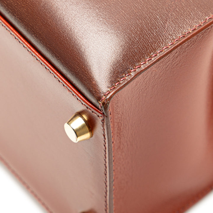 Tricolor Box Calf Kelly Sellier 32 Brown - Gaby Paris