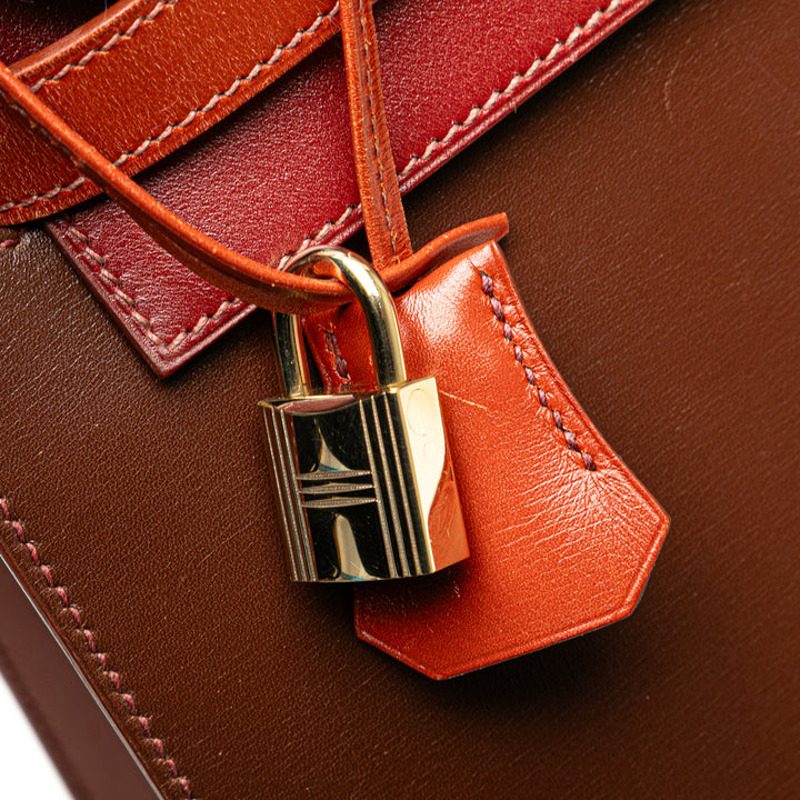 Tricolor Box Calf Kelly Sellier 32 Brown - Gaby Paris