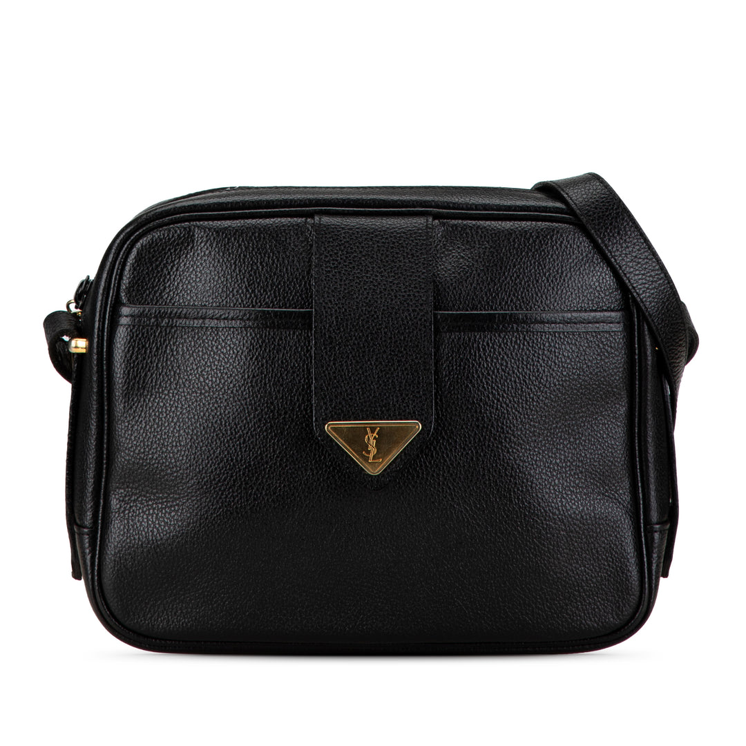 Leather Shoulder Bag Black - Gaby Paris