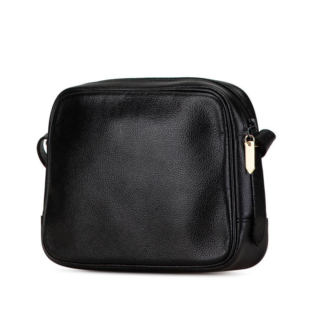 Leather Shoulder Bag Black - Gaby Paris