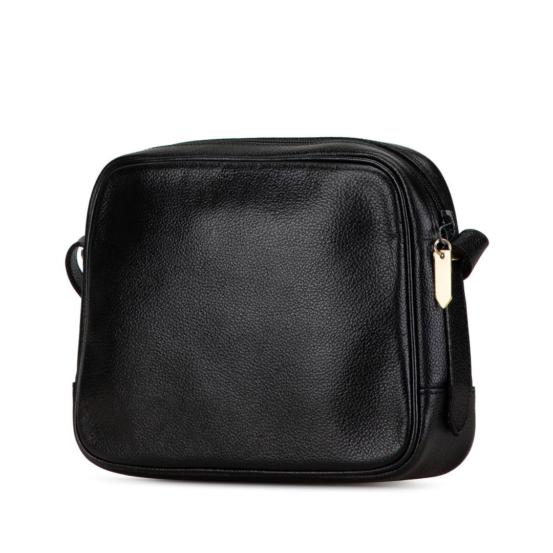 Leather Shoulder Bag Black - Gaby Paris