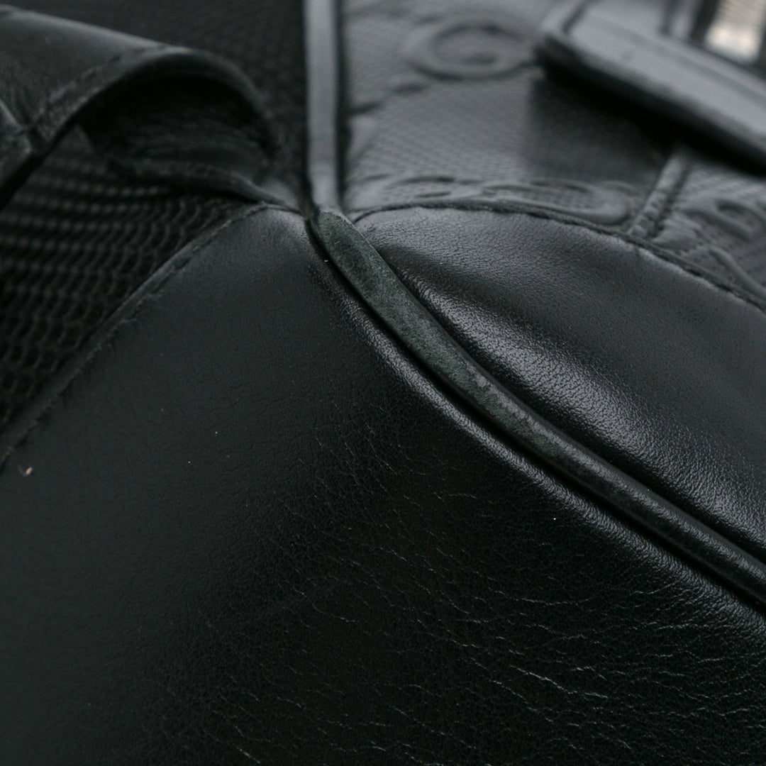 GG Embossed Backpack Black - Gaby Paris