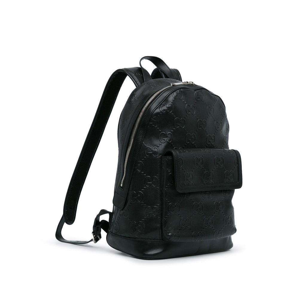 GG Embossed Backpack Black - Gaby Paris