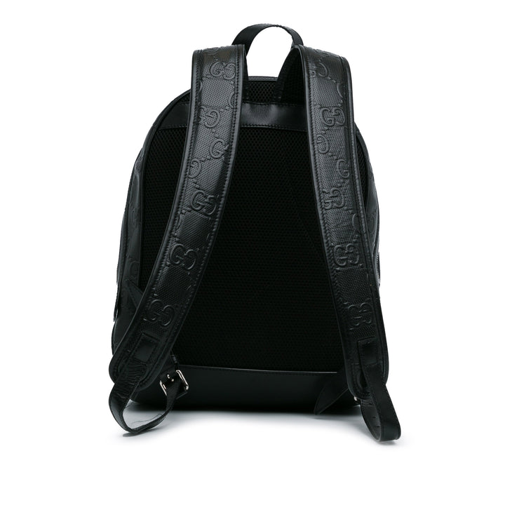 GG Embossed Backpack Black - Gaby Paris