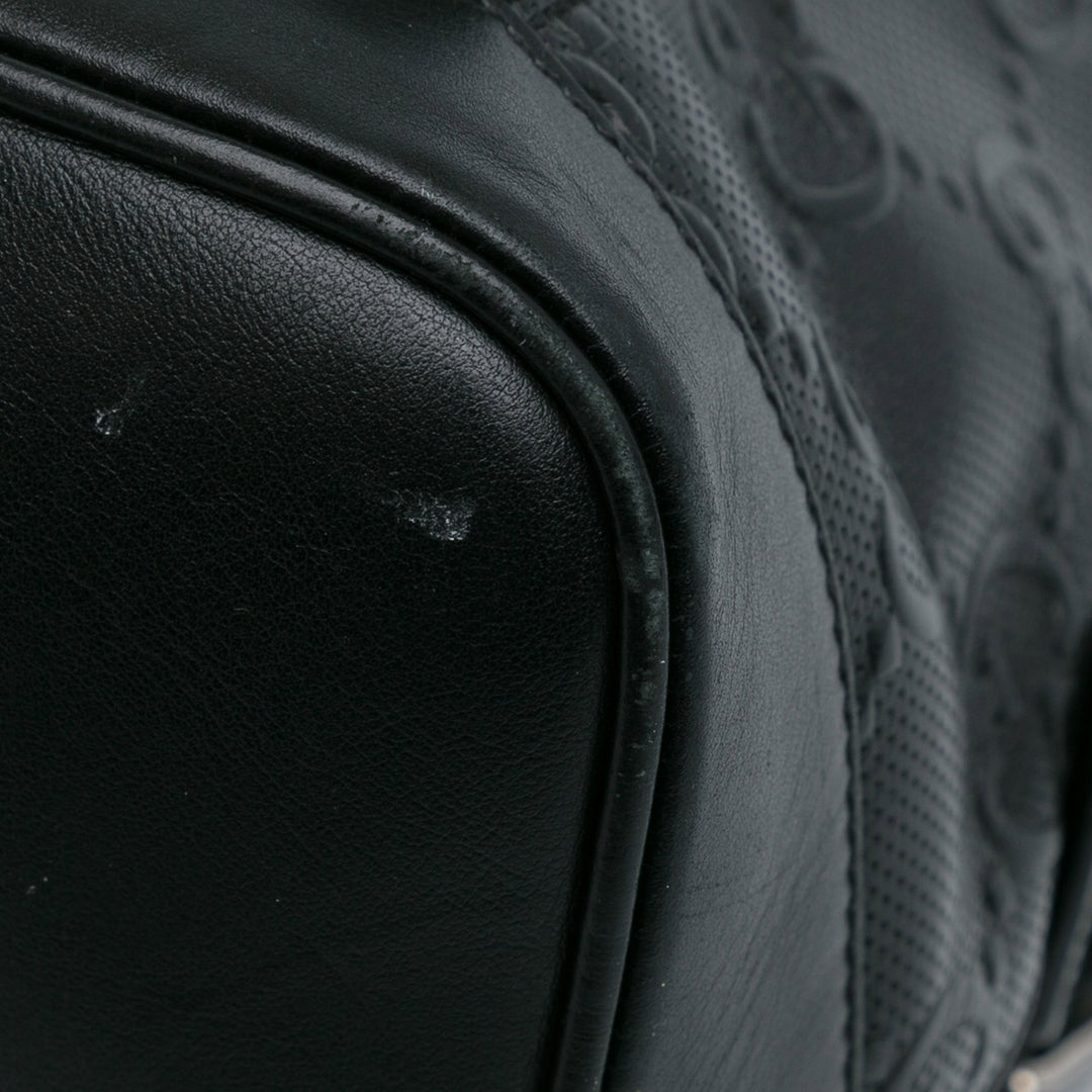 GG Embossed Backpack Black - Gaby Paris