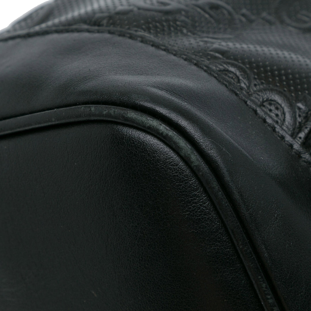 GG Embossed Backpack Black - Gaby Paris