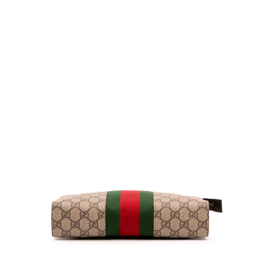 Gucci GG Supreme Web Pochette Marron