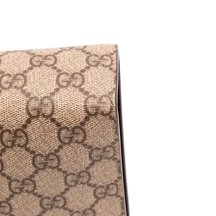 Gucci GG Supreme Web Pochette Marron