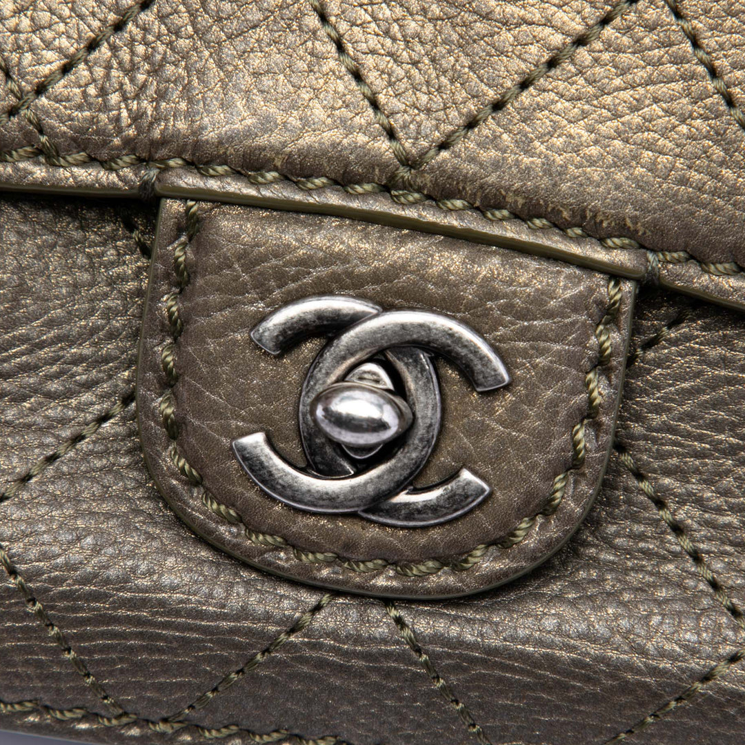 Chanel Matelassé Coco Twin à rabat Petit Cuir de veau