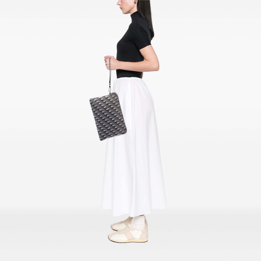Dior Oblique Toile A4 Zipped Pochette