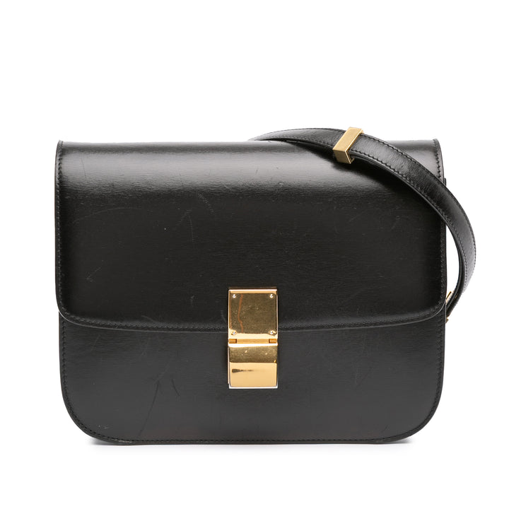 Celine Medium Cuir de veau Classic Boîte Noir
