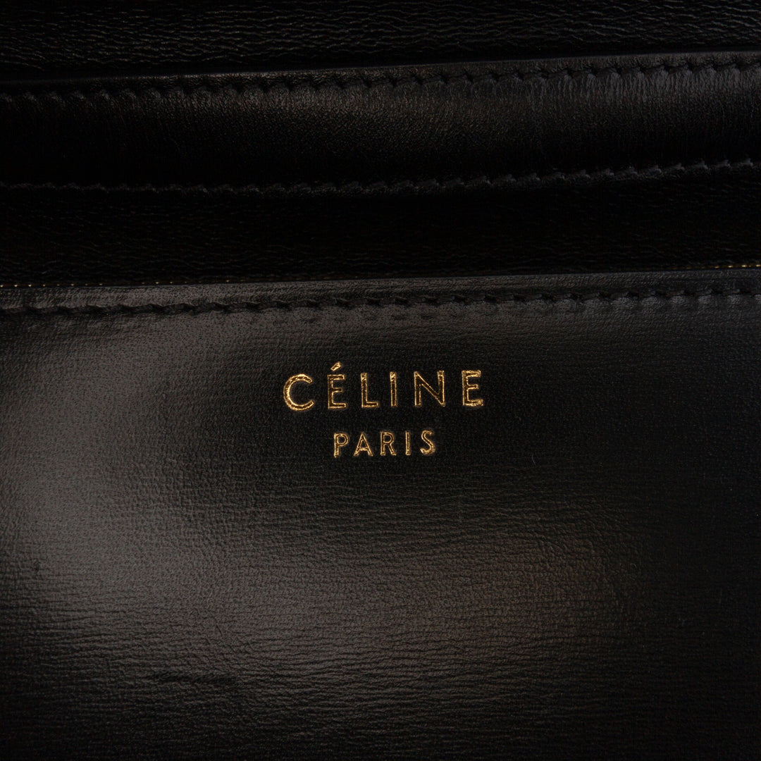 Celine Medium Cuir de veau Classic Boîte Noir