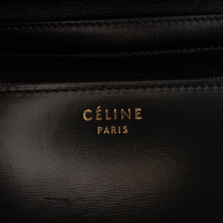 Celine Medium Cuir de veau Classic Boîte Noir