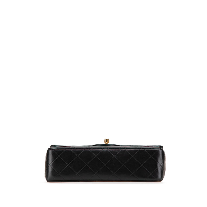 Small Classic Lambskin Double Flap Black - Gaby Paris