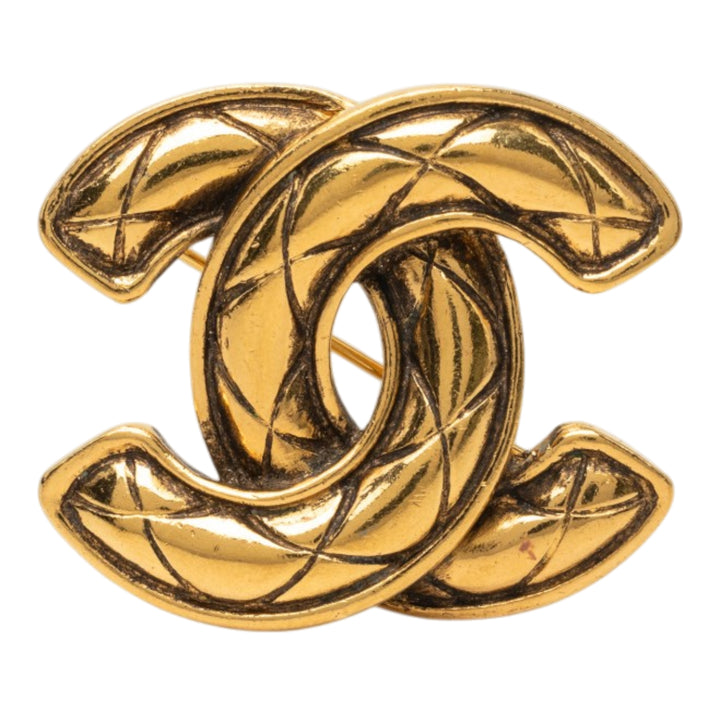 CC plaqué Matelassé Broche Doré