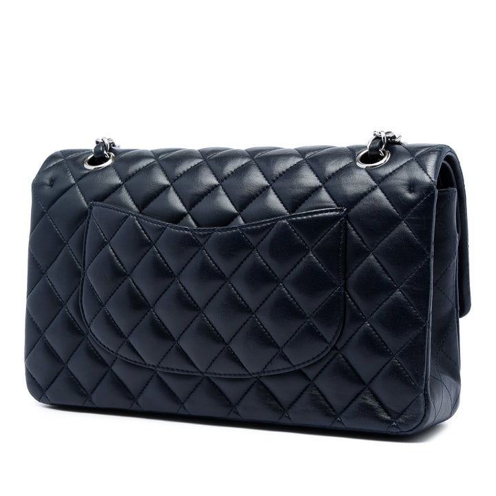 Classic Double rabat Moyen Cuir d'agneau Bleu