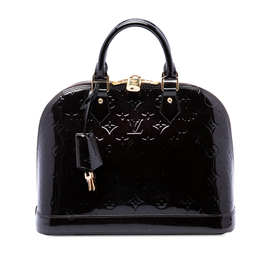 Alma PM Cuir verni Monogram Violet