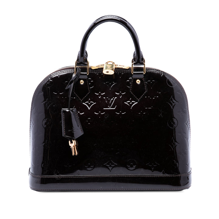Alma PM Cuir verni Monogram Violet