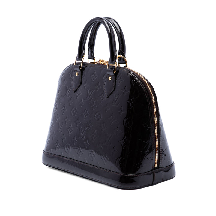 Alma PM Cuir verni Monogram Violet