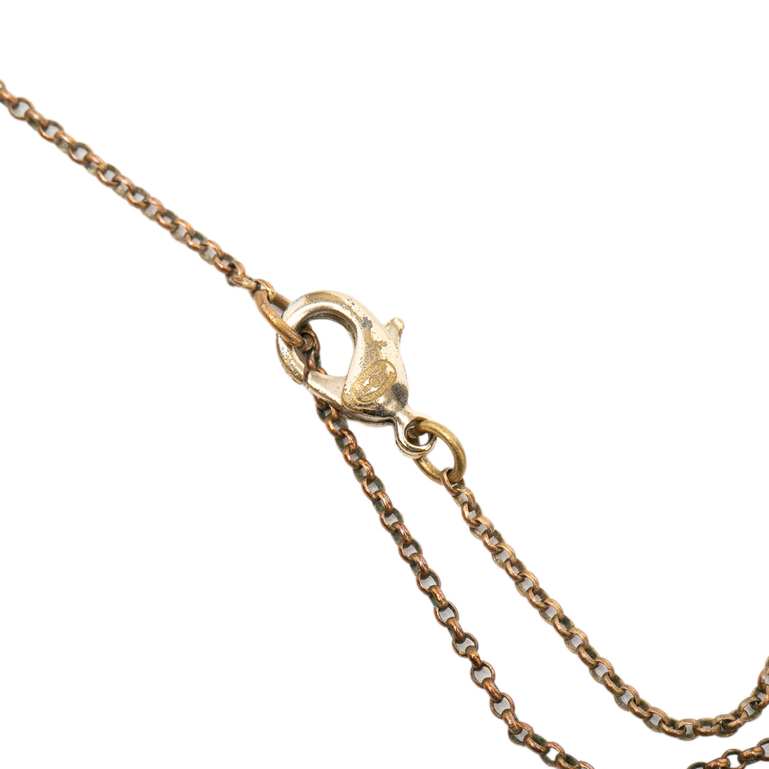Chanel plaqué CC Cristal Pendant Collier