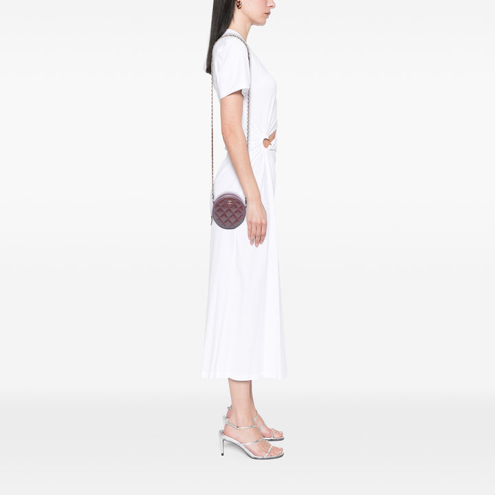 Chanel Matelassé Iridescent Cuir d’agneau Rond Pochette avec chaîne