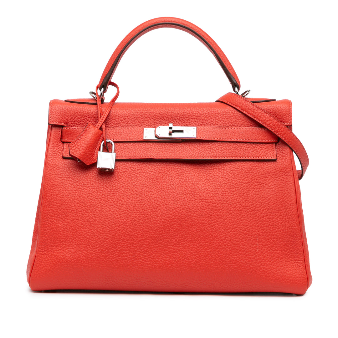 Hermès Togo Kelly Retourne 32 Red - GABY PARIS