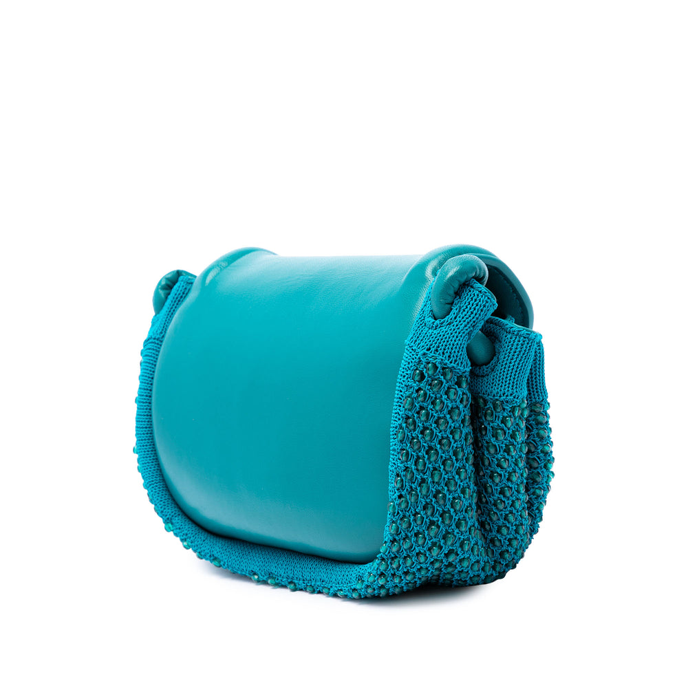 Bottega Veneta Sac bandoulière Beaded Crochet Knit et Beak Petit Bleu – vue 2 – GABY PARIS