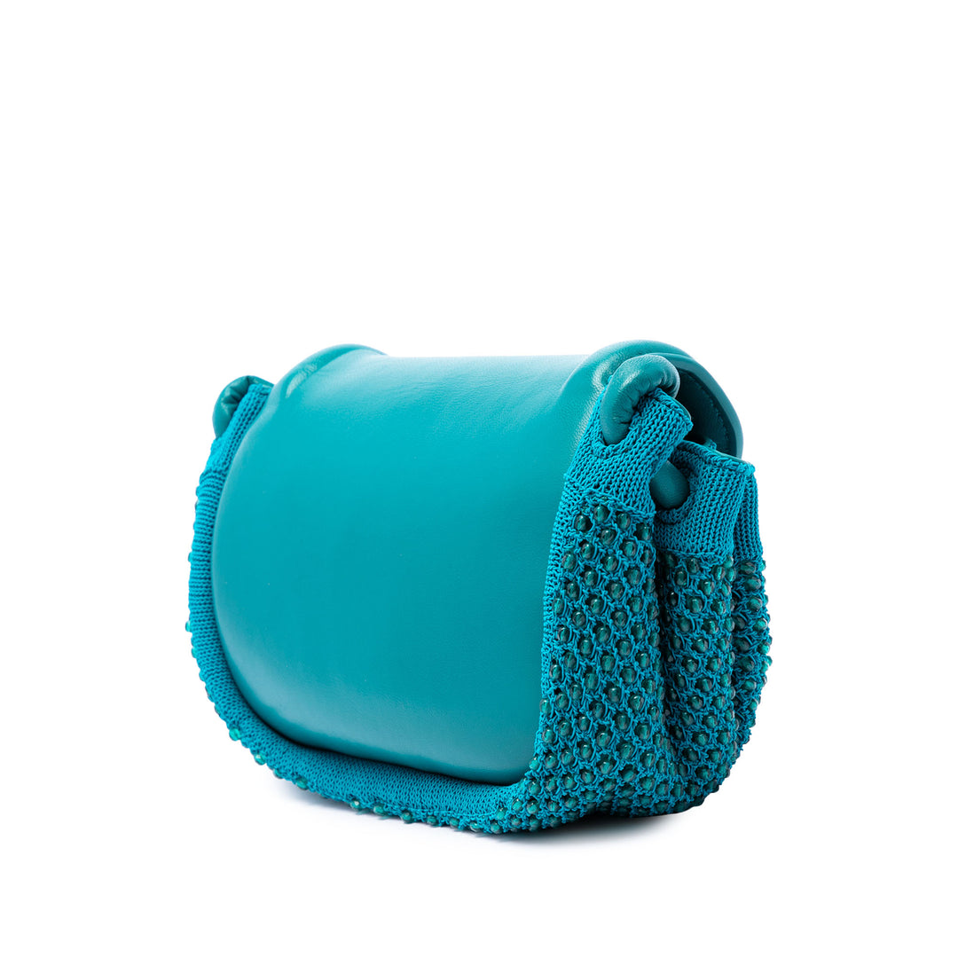 Bottega Veneta Sac bandoulière Beaded Crochet Knit et Beak Petit Bleu – vue 2 – GABY PARIS