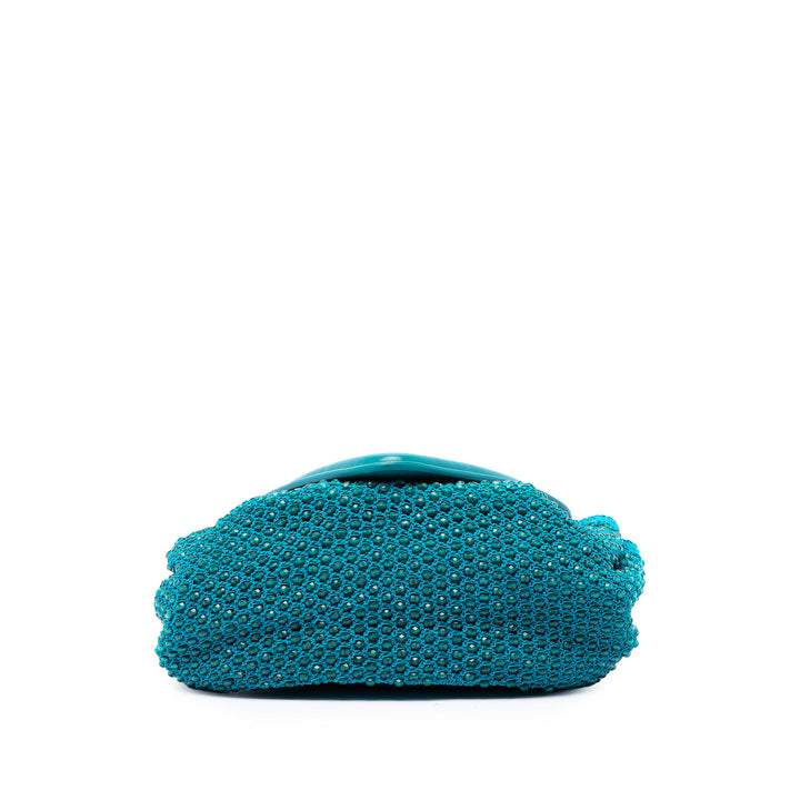 Bottega Veneta Sac bandoulière Beaded Crochet Knit et Beak Petit Bleu – vue 3 – GABY PARIS