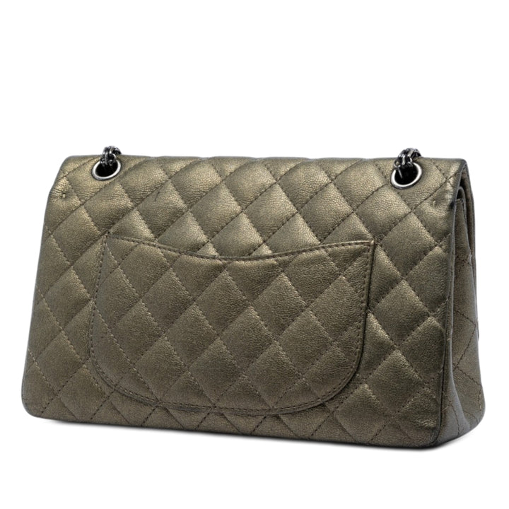 Chanel Matelassé Metallic vieilli Cuir de veau Reissue 2.55 Double rabat 226
