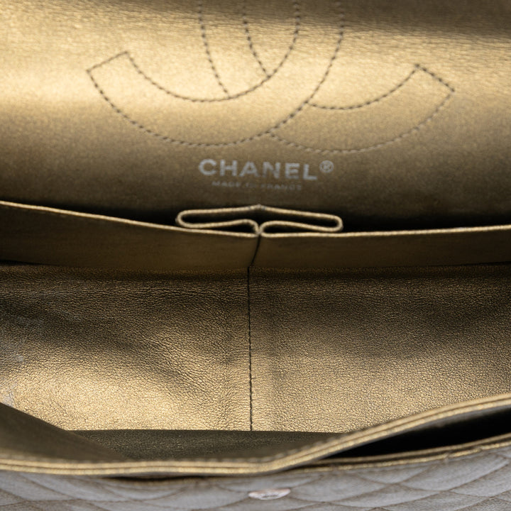 Chanel Matelassé Metallic vieilli Cuir de veau Reissue 2.55 Double rabat 226