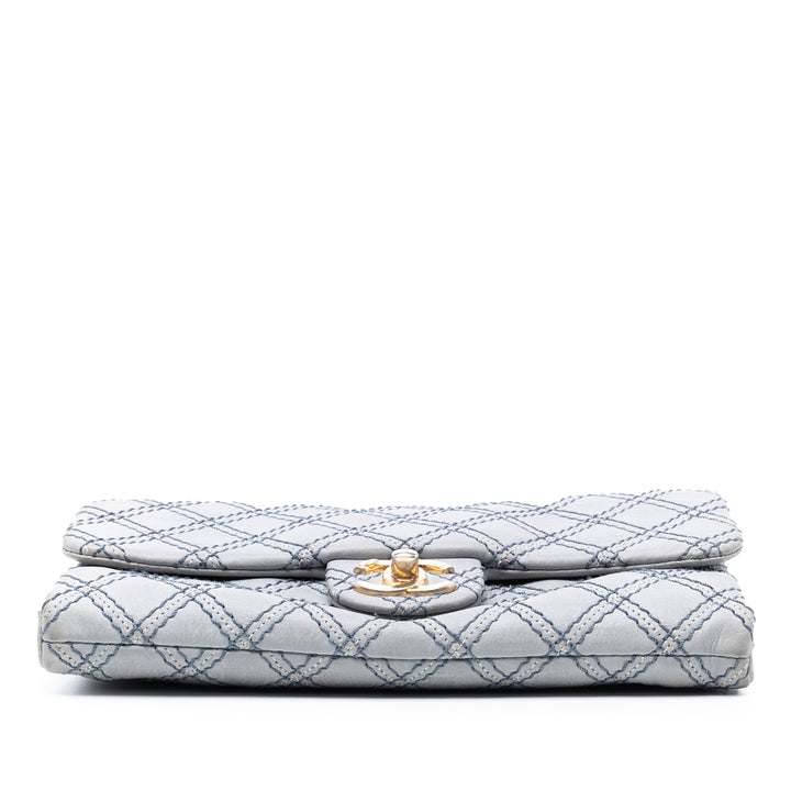 Chanel Medium Quilted Cuir de veau Triple Stitched Flap Bleu – GABY PARIS Authentique