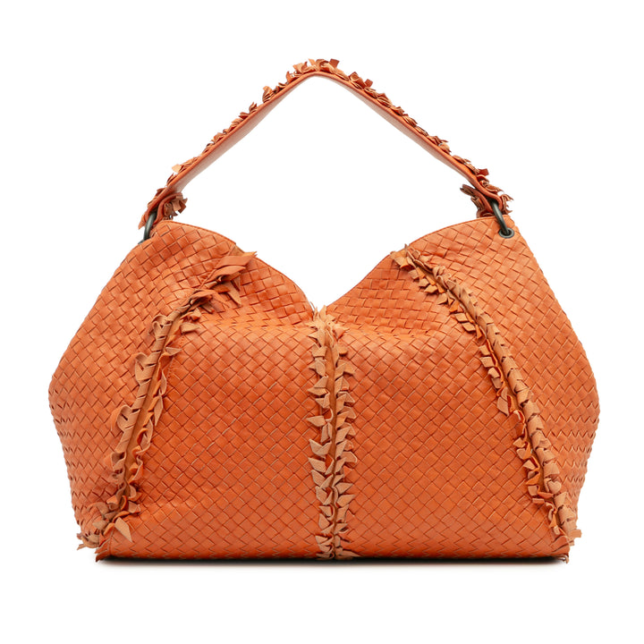 Bottega Veneta Large Nappa Intrecciato Franges Hobo