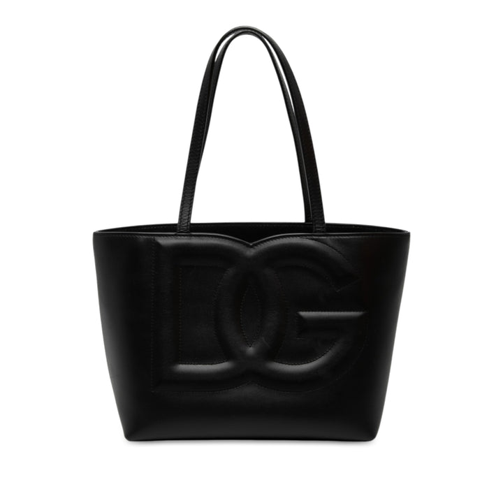 Dolce & Gabbana Cabas DG Logo Petit Cuir de veau Noir – vue principale – GABY PARIS