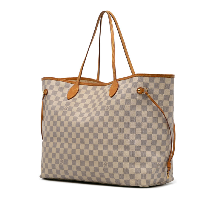 Louis Vuitton Damier Azur Neverfull GM Blanc