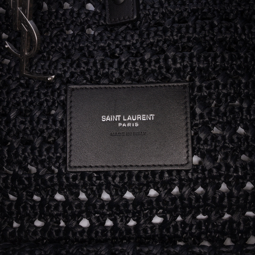 Saint Laurent Medium Raffia Le 5 a 7 Cabas