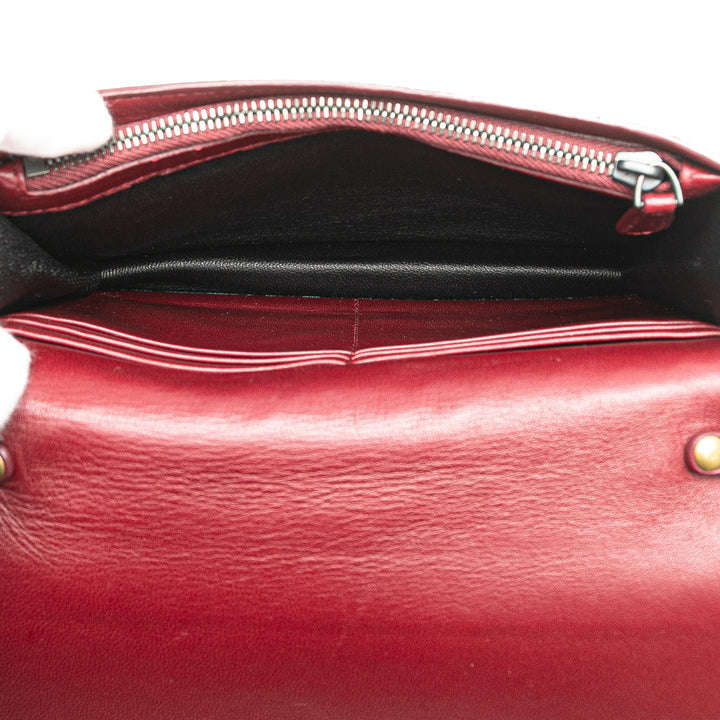 Nappa Intrecciato Wallet On Chain Red - Gaby Paris