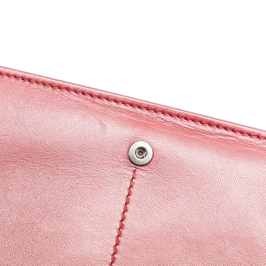 Nappa Intrecciato Wallet On Chain Red - Gaby Paris
