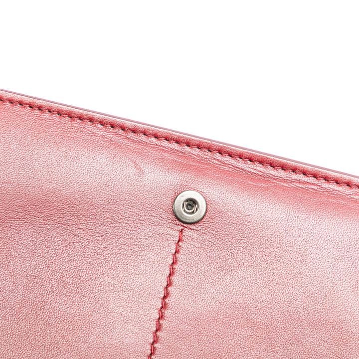 Nappa Intrecciato Wallet On Chain Red - Gaby Paris